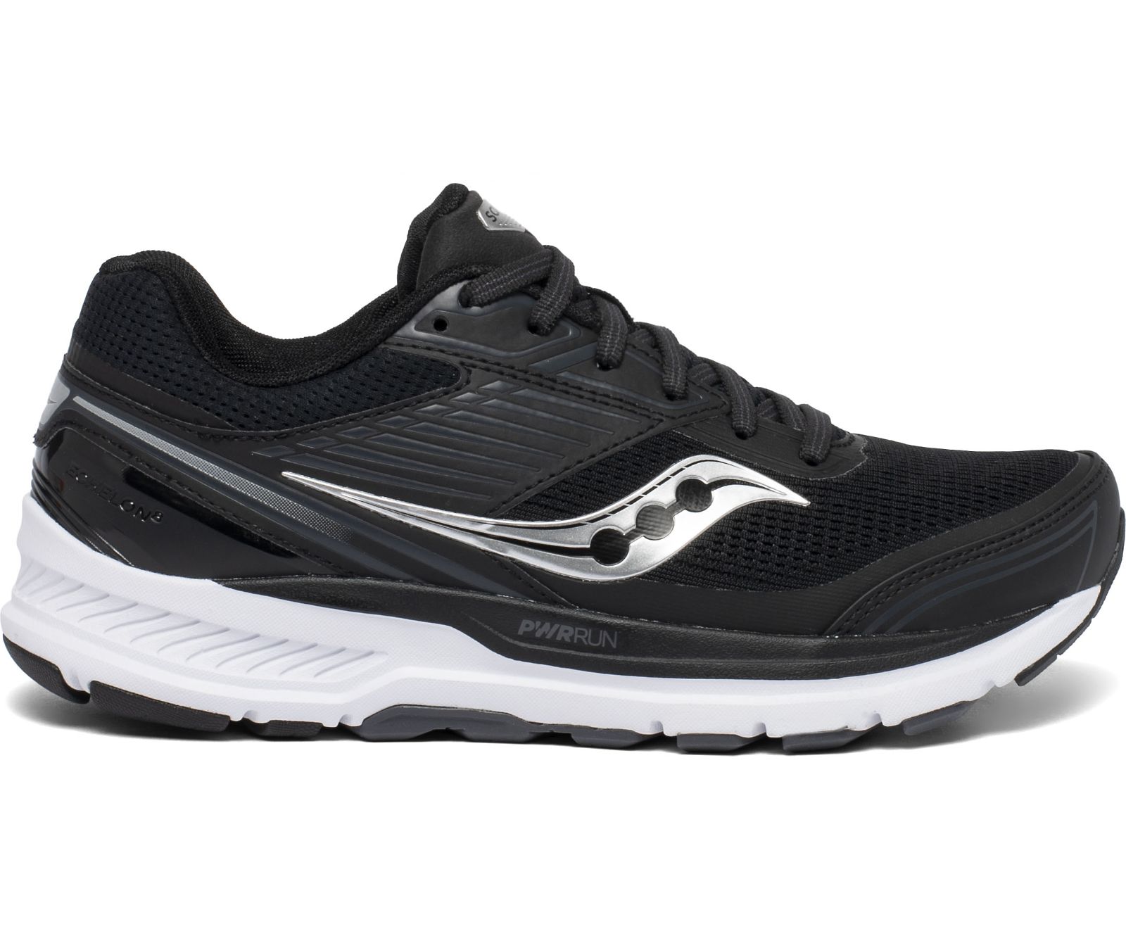 Women\'s Saucony Echelon 8 Wide Running Shoes Black / White | Singapore 105QMAZ